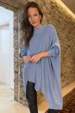 Paloma Oversized Grunge Knit Denim